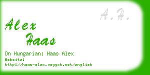 alex haas business card
